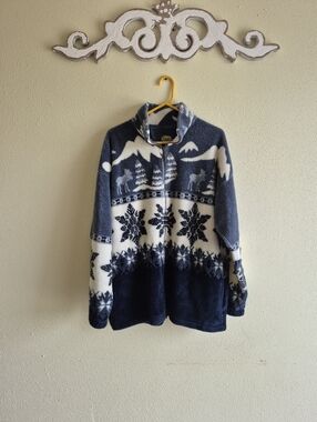 Vintage Cabelas Winter Fleece Cabincore Gorpcore Cozy Full Zip Size XL